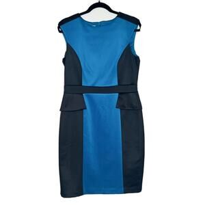London Time Dress Sleeveless Color Block Size 12